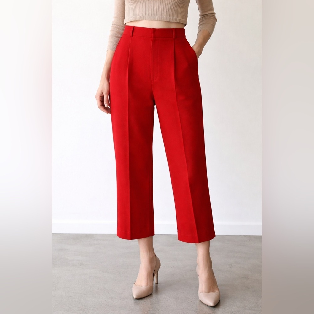 Vintage Sabene Red Zip Pants Women’s Cute Business